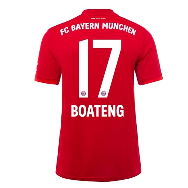 Maillot Football Bayern Munich NO.17 Boateng Domicile 2019-20 Rouge